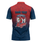 Personalized Sydney Roosters Zipper Polo Shirt Easter Mascot - Colorful Eggs Cartoon Style