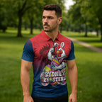Personalized Sydney Roosters Zipper Polo Shirt Easter Mascot - Colorful Eggs Cartoon Style