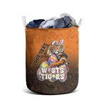 Personalized Wests Tigers Laundry Basket Easter Mascot - Colorful Eggs Cartoon Style
