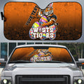Personalized Wests Tigers Auto Sun Shade Easter Mascot - Colorful Eggs Cartoon Style