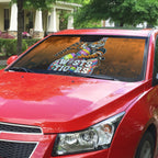 Personalized Wests Tigers Auto Sun Shade Easter Mascot - Colorful Eggs Cartoon Style