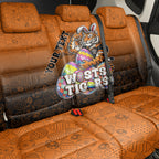 Personalized Wests Tigers Back Car Seat Cover Easter Mascot - Colorful Eggs Cartoon Style