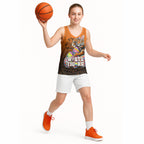 Personalized Wests Tigers Basketball Jersey Easter Mascot - Colorful Eggs Cartoon Style