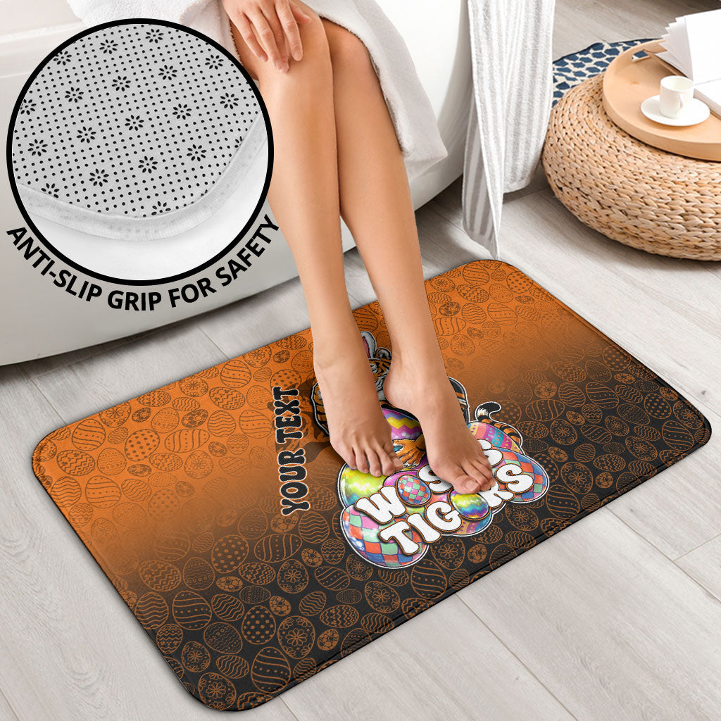 Personalized Wests Tigers Bathroom Set Easter Mascot - Colorful Eggs Cartoon Style