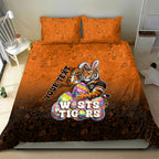 Personalized Wests Tigers Bedding Set Easter Mascot - Colorful Eggs Cartoon Style