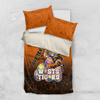 Personalized Wests Tigers Bedding Set Easter Mascot - Colorful Eggs Cartoon Style