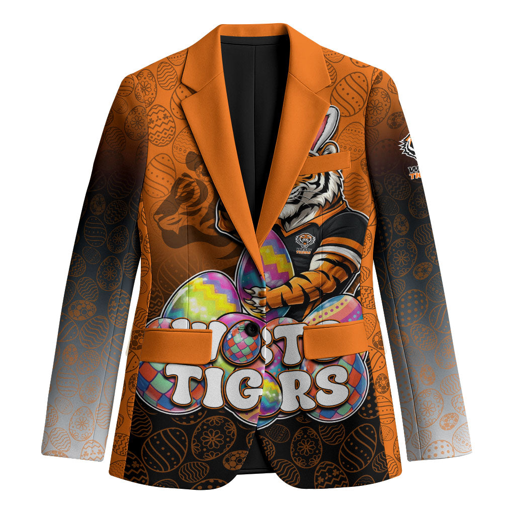 Personalized Wests Tigers Blazer Easter Mascot - Colorful Eggs Cartoon Style