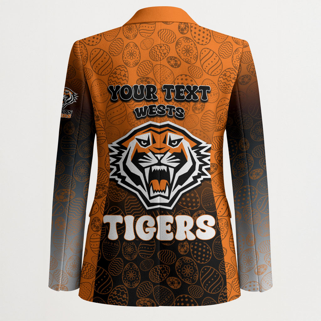 Personalized Wests Tigers Blazer Easter Mascot - Colorful Eggs Cartoon Style