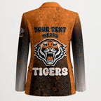 Personalized Wests Tigers Blazer Easter Mascot - Colorful Eggs Cartoon Style