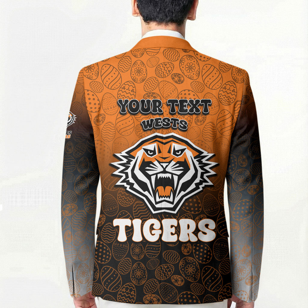 Personalized Wests Tigers Blazer Easter Mascot - Colorful Eggs Cartoon Style