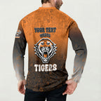 Personalized Wests Tigers Button Sweatshirt Easter Mascot - Colorful Eggs Cartoon Style