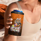 Personalized Wests Tigers 4 in 1 Can Cooler Tumbler Easter Mascot - Colorful Eggs Cartoon Style