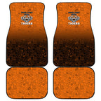 Personalized Wests Tigers Car Mats Easter Mascot - Colorful Eggs Cartoon Style