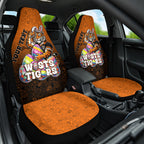 Personalized Wests Tigers Car Seat Cover Easter Mascot - Colorful Eggs Cartoon Style