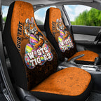 Personalized Wests Tigers Car Seat Cover Easter Mascot - Colorful Eggs Cartoon Style