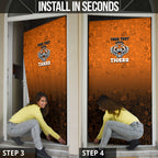 Personalized Wests Tigers Door Cover Easter Mascot - Colorful Eggs Cartoon Style