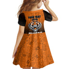 Personalized Wests Tigers Family Matching Mermaid Dress and Hawaiian Shirt Easter Mascot - Colorful Eggs Cartoon Style