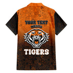 Personalized Wests Tigers Family Matching Mermaid Dress and Hawaiian Shirt Easter Mascot - Colorful Eggs Cartoon Style