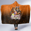 Personalized Wests Tigers Hooded Blanket Easter Mascot - Colorful Eggs Cartoon Style