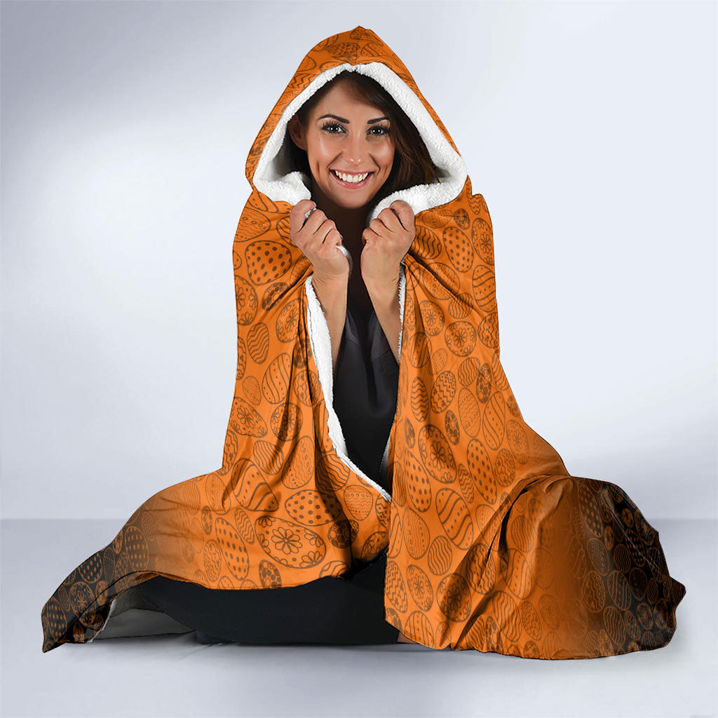 Personalized Wests Tigers Hooded Blanket Easter Mascot - Colorful Eggs Cartoon Style