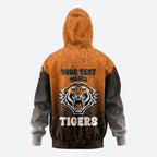 Personalized Wests Tigers Hoodie Easter Mascot - Colorful Eggs Cartoon Style