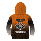 Personalized Wests Tigers Kid Hoodie Easter Mascot - Colorful Eggs Cartoon Style