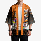 Personalized Wests Tigers Kimono Easter Mascot - Colorful Eggs Cartoon Style