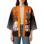 Personalized Wests Tigers Kimono Easter Mascot - Colorful Eggs Cartoon Style