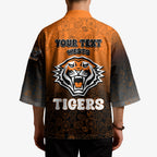 Personalized Wests Tigers Kimono Easter Mascot - Colorful Eggs Cartoon Style