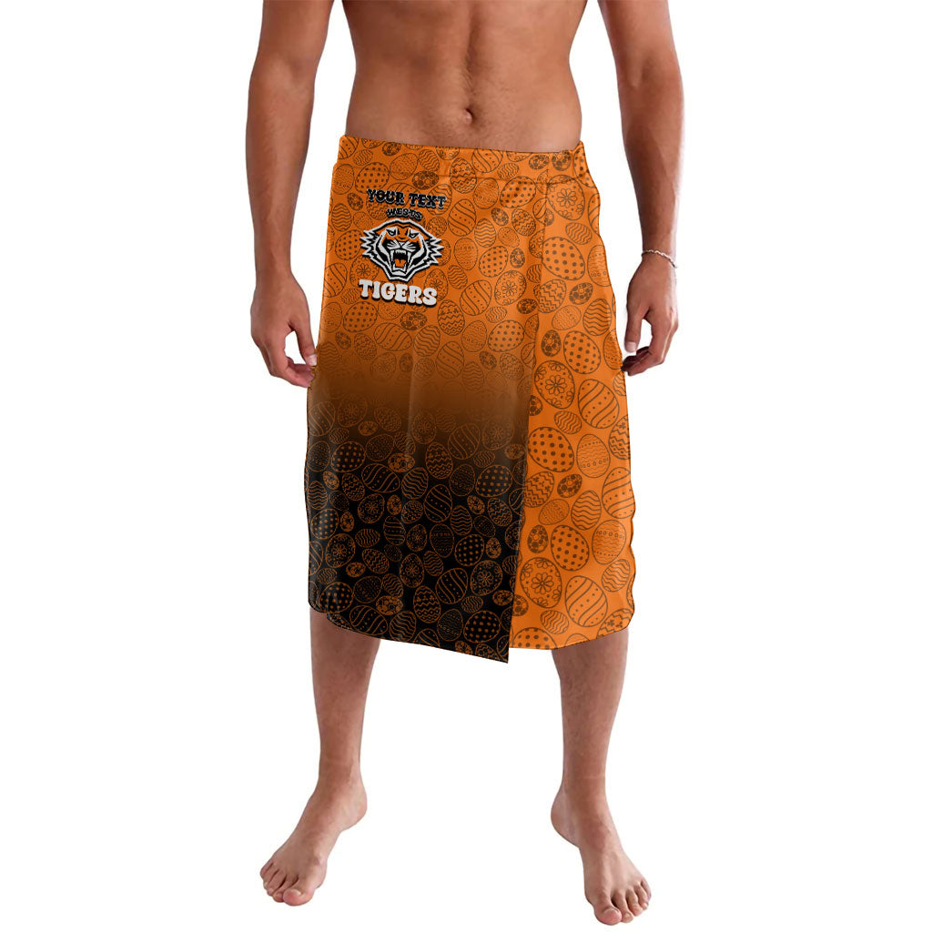 Personalized Wests Tigers Lavalava Easter Mascot - Colorful Eggs Cartoon Style