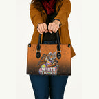 Personalized Wests Tigers Leather Bag Easter Mascot - Colorful Eggs Cartoon Style