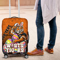 Personalized Wests Tigers Luggage Cover Easter Mascot - Colorful Eggs Cartoon Style