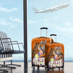 Personalized Wests Tigers Luggage Cover Easter Mascot - Colorful Eggs Cartoon Style