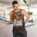 Personalized Wests Tigers Men Tank Top Easter Mascot - Colorful Eggs Cartoon Style