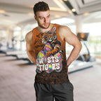Personalized Wests Tigers Men Tank Top Easter Mascot - Colorful Eggs Cartoon Style