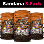 Personalized Wests Tigers Neck Gaiter Easter Mascot - Colorful Eggs Cartoon Style
