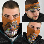 Personalized Wests Tigers Neck Gaiter Easter Mascot - Colorful Eggs Cartoon Style