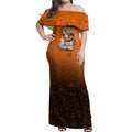 Personalized Wests Tigers Off Shoulder Maxi Dress Easter Mascot - Colorful Eggs Cartoon Style