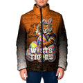 Personalized Wests Tigers Padded Jacket Easter Mascot - Colorful Eggs Cartoon Style