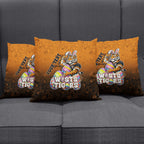 Personalized Wests Tigers Pillow Cover Easter Mascot - Colorful Eggs Cartoon Style