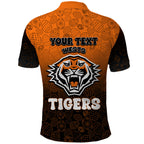 Personalized Wests Tigers Polo Shirt Easter Mascot - Colorful Eggs Cartoon Style