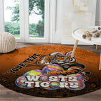 Personalized Wests Tigers Round Carpet Easter Mascot - Colorful Eggs Cartoon Style