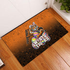 Personalized Wests Tigers Rubber Doormat Easter Mascot - Colorful Eggs Cartoon Style