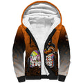 Personalized Wests Tigers Sherpa Hoodie Easter Mascot - Colorful Eggs Cartoon Style