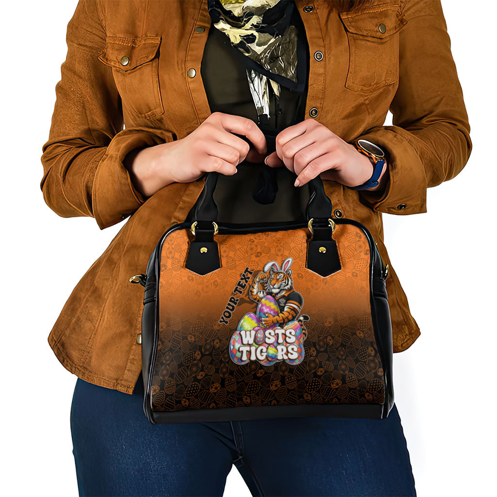 Personalized Wests Tigers Shoulder Handbag Easter Mascot - Colorful Eggs Cartoon Style