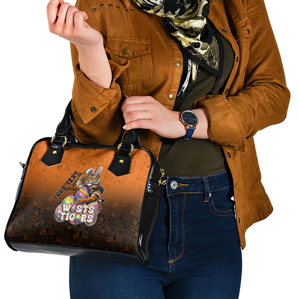 Personalized Wests Tigers Shoulder Handbag Easter Mascot - Colorful Eggs Cartoon Style
