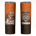 Personalized Wests Tigers Skinny Tumbler Easter Mascot - Colorful Eggs Cartoon Style