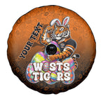 Personalized Wests Tigers Spare Tire Cover Easter Mascot - Colorful Eggs Cartoon Style