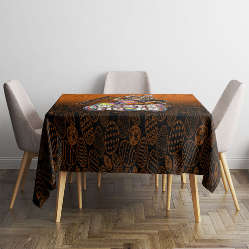 Personalized Wests Tigers Tablecloth Easter Mascot - Colorful Eggs Cartoon Style