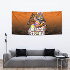 Personalized Wests Tigers Tapestry Easter Mascot - Colorful Eggs Cartoon Style